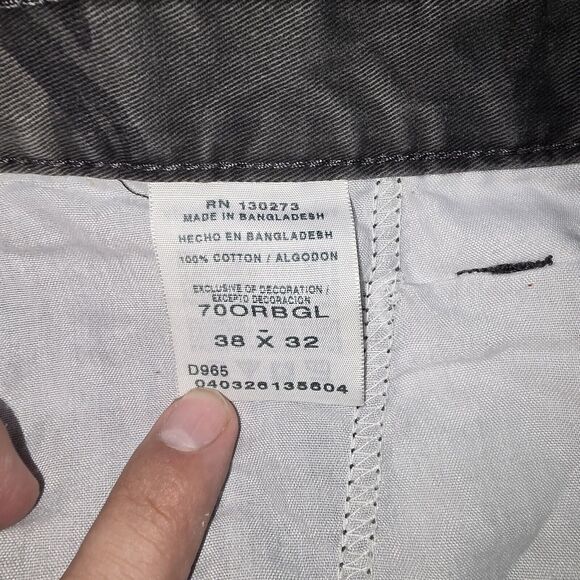 Wrangler Originals Cargo Pants Mens 38x26 Gray/black Camouflage Hemmed - Picture 5 of 8